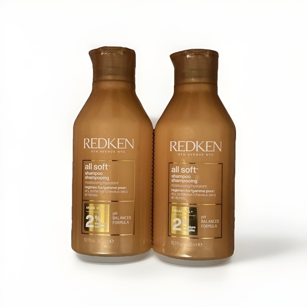 REDKEN All Soft Shampoo 10.1oz  Moisture Restore And Hydrate pack of 2